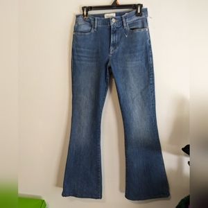 Frame Denim Blue Flare & Wide Leg Jeans